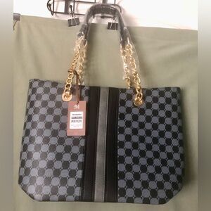 Stylish Black and Gray Montana West Tote Bag / Purse~NWT~